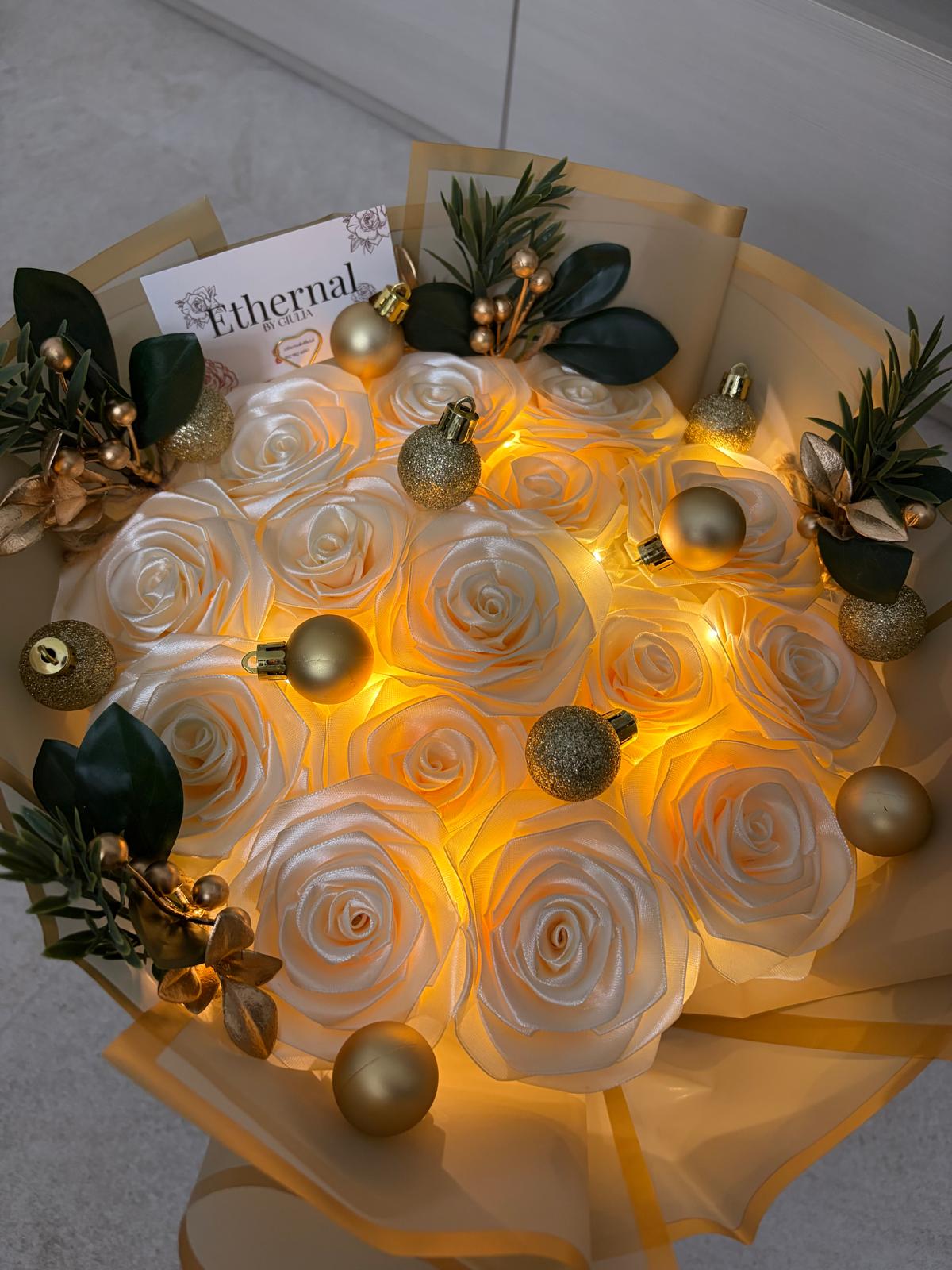 Bouquet avorio con luci